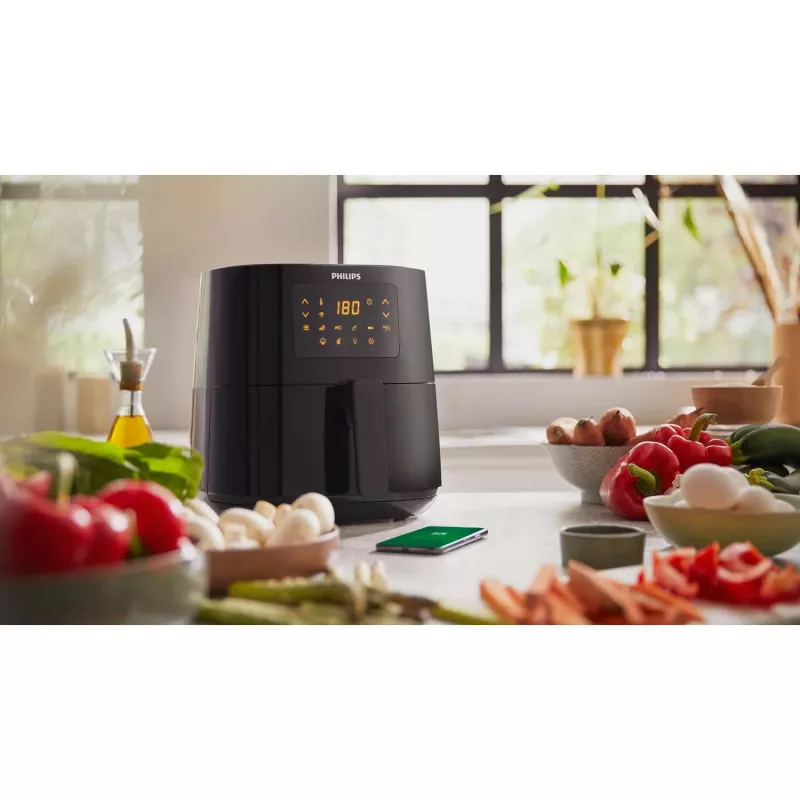 Philips 5000 series HD9255/30 fryer Single 4.1 L Stand-alone 1400 W Hot air fryer Gold, White