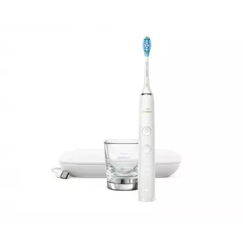 Sonic electric toothbrush Philips DiamondClean 9000 HX9911 — vibrating toothbrush, Li‑Ion rechargeable, 3 modes, white
