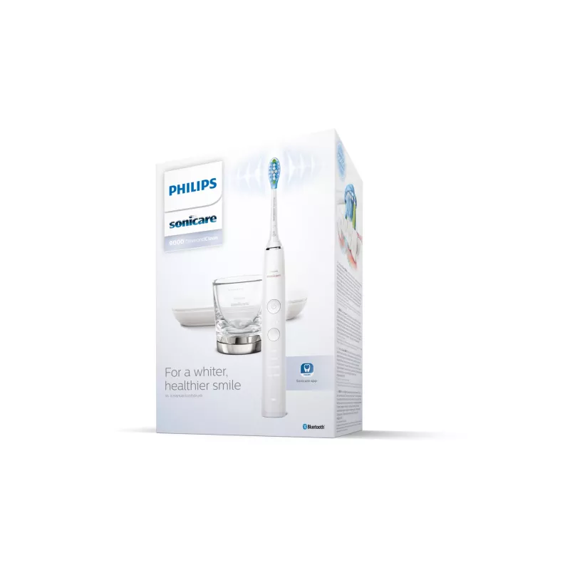 Sonic electric toothbrush Philips DiamondClean 9000 HX9911 — vibrating toothbrush, Li‑Ion rechargeable, 3 modes, white