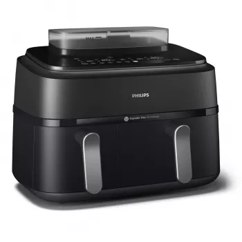 Hot air fryer Philips 5000 series NA551/00 — 9 L capacity, 2300 W, touch control, LED display, black/silver