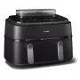 Hot air fryer Philips 5000 series NA551/00 — 9 L capacity, 2300 W, touch control, LED display, black/silver