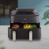Hot air fryer Philips 5000 series NA551/00 — 9 L capacity, 2300 W, touch control, LED display, black/silver