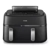 Hot air fryer Philips 5000 series NA551/00 — 9 L capacity, 2300 W, touch control, LED display, black/silver