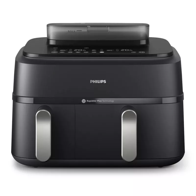 Hot air fryer Philips 5000 series NA551/00 — 9 L capacity, 2300 W, touch control, LED display, black/silver
