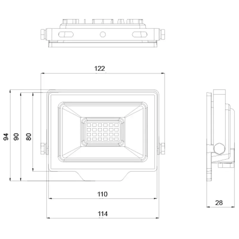 Outdoor LED floodlight OLLO VS121C-20W-RGB 20W 1900lm RGB