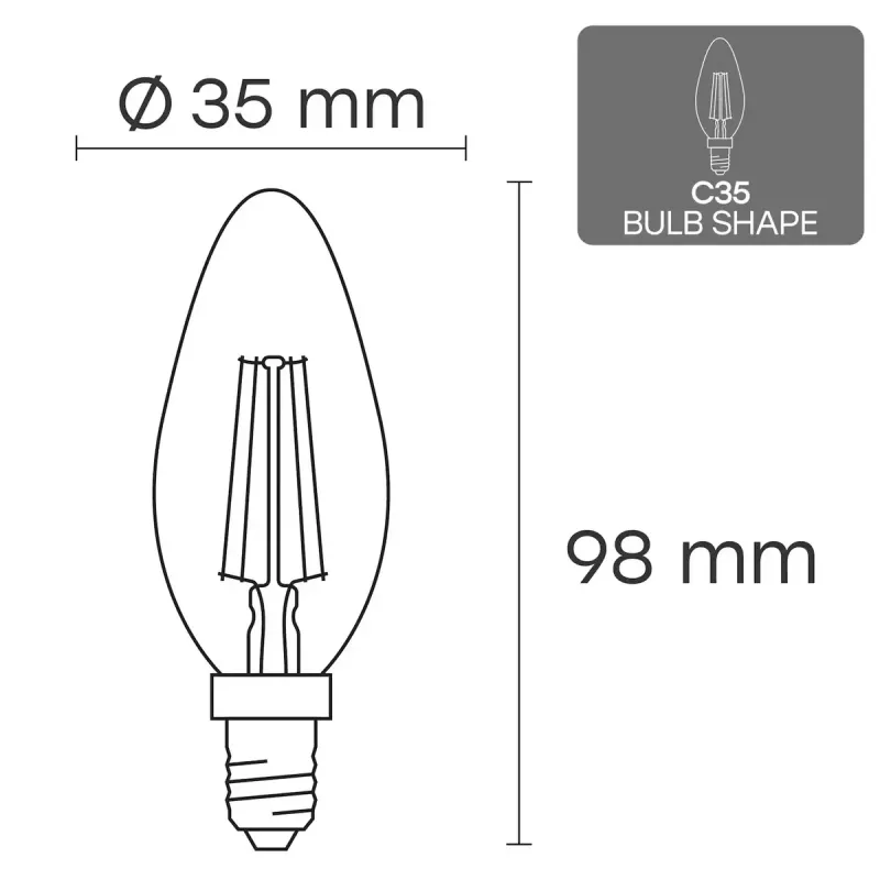 LED bulb VISIONAL VS-B-8 — 6 W, 840 lm, cool white (840)
