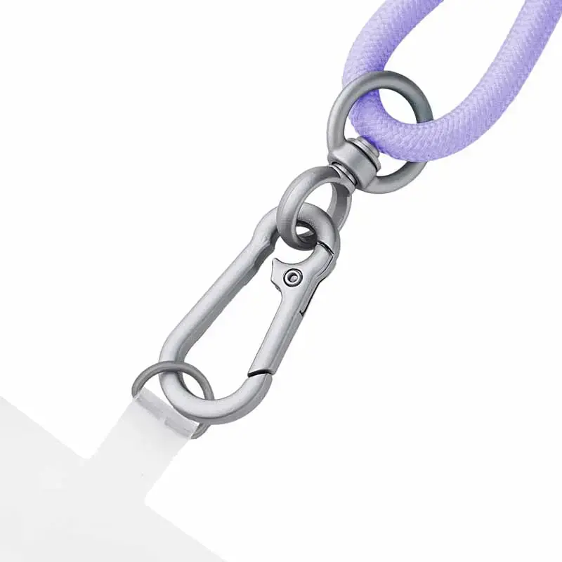 Intenso USB-C Charging Lanyard Phone Necklace Cable 60W Fast Charging Adjustable Length 1.65m Nylon Purple