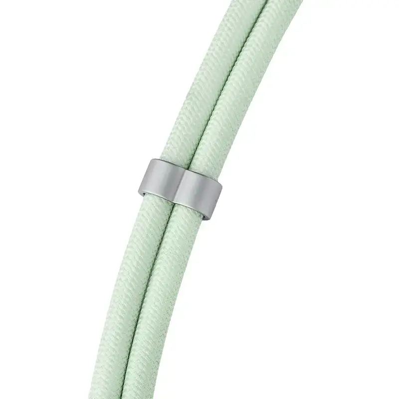 Intenso USB-C Charging Lanyard Phone Necklace Cable 60W Fast Charging Adjustable Length 1.65m Nylon Green