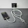 Intenso USB-C Charging Lanyard Phone Necklace Cable 60W Fast Charging Adjustable Length 1.65m Nylon Green