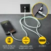 Intenso USB-C Charging Lanyard Phone Necklace Cable 60W Fast Charging Adjustable Length 1.65m Nylon Green