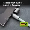 Intenso USB-C Charging Lanyard Phone Necklace Cable 60W Fast Charging Adjustable Length 1.65m Nylon Green
