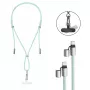 Intenso USB-C Charging Lanyard Phone Necklace Cable 60W Fast Charging Adjustable Length 1.65m Nylon Green