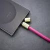 Intenso USB-C Charging Lanyard Phone Necklace Cable 60W Fast Charging Adjustable Length 1.65m Nylon Neon Pink