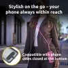 Intenso USB-C Charging Lanyard Phone Necklace Cable 60W Fast Charging Adjustable Length 1.65m Nylon Neon Pink