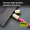 Intenso USB-C Charging Lanyard Phone Necklace Cable 60W Fast Charging Adjustable Length 1.65m Nylon Neon Pink