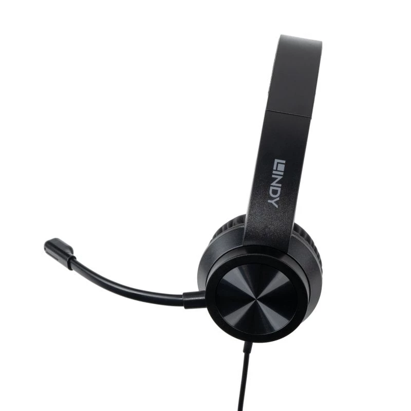 Headset Lindy USB-C Office Headset Wired 20-20000 Hz 1.95m Black
