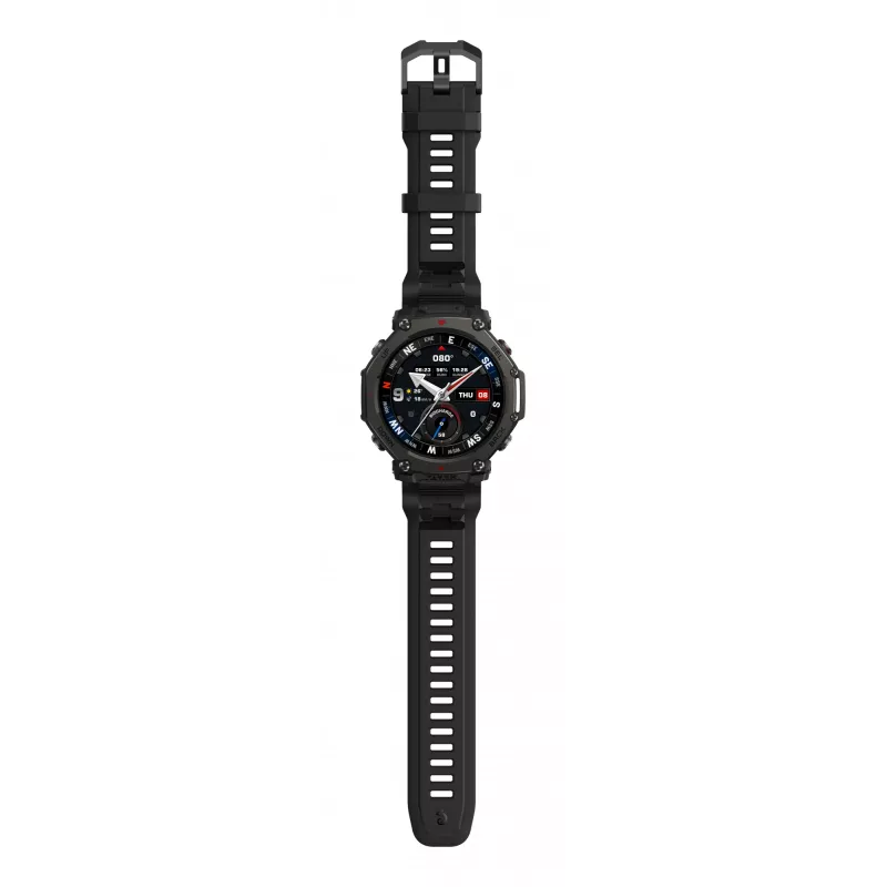 Amazfit T-Rex 3 Pro 3.81 cm (1.5 inch) AMOLED 48 mm Digital 480 x 480 pixels Touchscreen Black Wi-Fi GPS (satellite)