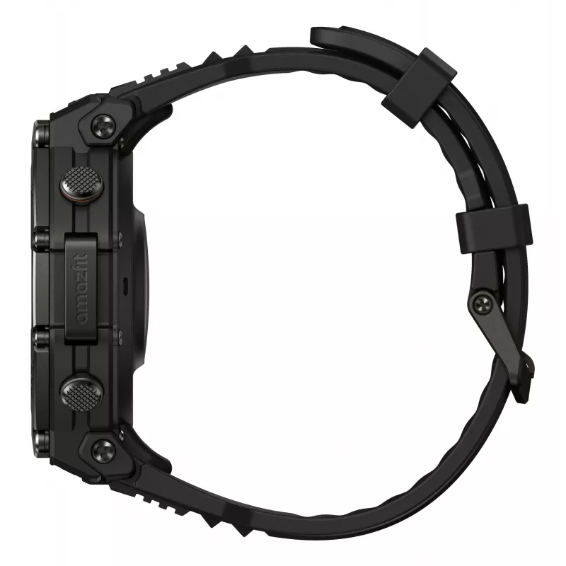 Amazfit T-Rex 3 Pro 3.81 cm (1.5 inch) AMOLED 48 mm Digital 480 x 480 pixels Touchscreen Black Wi-Fi GPS (satellite)
