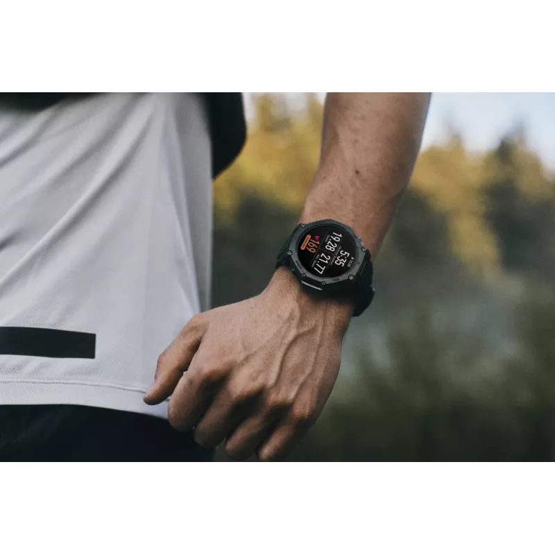 Amazfit T-Rex 3 Pro 3.81 cm (1.5 inch) AMOLED 48 mm Digital 480 x 480 pixels Touchscreen Black Wi-Fi GPS (satellite)