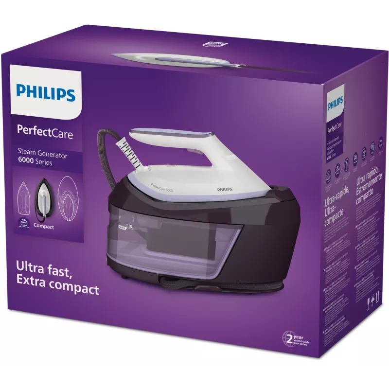 Steam ironing station Philips PSG6024/30 — 2400 W, 500 g/min steam boost, 1.8 L tank, SteamGlide Plus soleplate