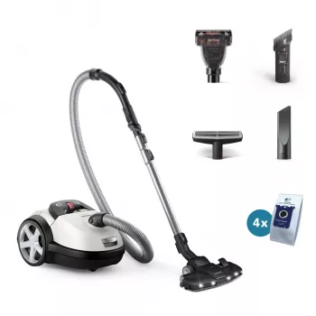 Cylinder vacuum Philips 8000 series XD8142/12 — 900 W, 4 L bag, HEPA, 12 m radius