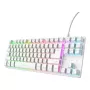 Mechanical Tenkeyless Gaming Keyboard TRUST GXT 833W Thado TKL — USB, QWERTY US, RGB, White, 87 keys