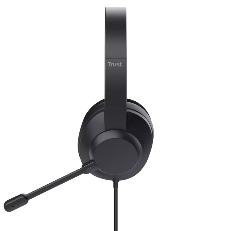 Trust Ayda Max Headset Wired Head-band Calls/Music USB Type-C / USB Type-A Black