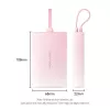Power Bank Vention 10000mAh (USB-C, Lightning, USB-A) 22.5W LED display Pink