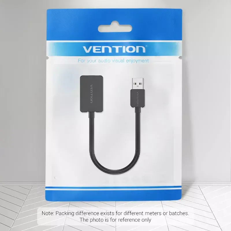 Vention 2-port USB External Sound Card 0.15M Black 2.1 channels 16 bit