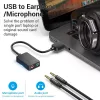 Vention 2-port USB External Sound Card 0.15M Black 2.1 channels 16 bit