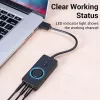 Vention USB 2.0 External Stereo Sound Adapter with Volume Control 0.15M Black ABS