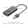 Vention USB 2.0 External Stereo Sound Adapter with Volume Control 0.15M Black ABS