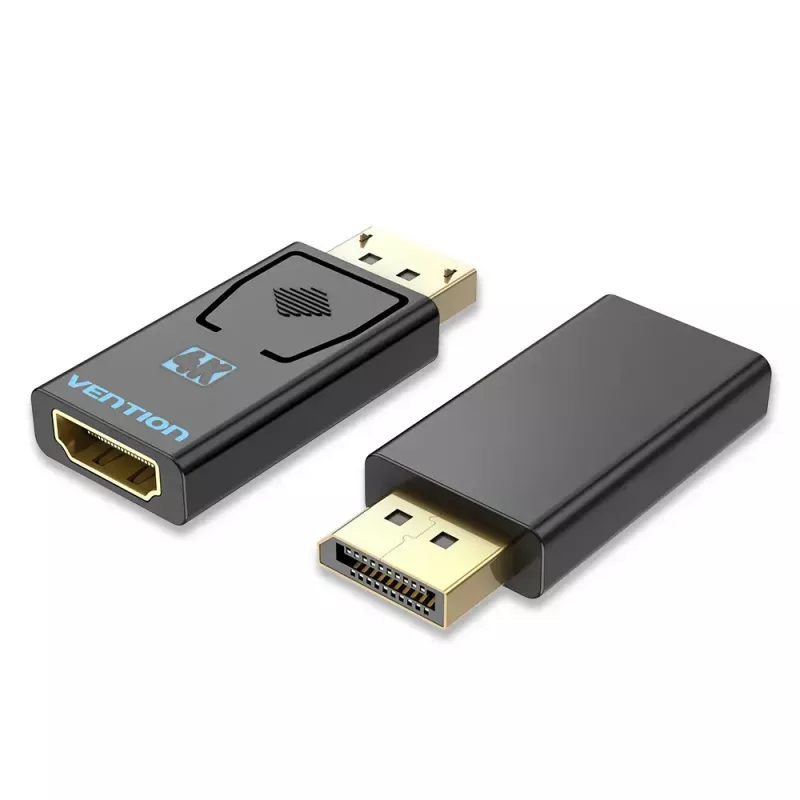 Vention DisplayPort Male to HDMI Female Adapter Black DP HDMI Gold Plated