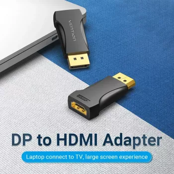 DisplayPort to HDMI adapter Vention HBOB0, DisplayPort male to HDMI female, black, gold-plated contacts