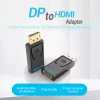DisplayPort to HDMI adapter Vention HBKB0 — DP male to HDMI female, black, gold‑plated contacts