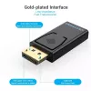 DisplayPort to HDMI adapter Vention HBKB0 — DP male to HDMI female, black, gold‑plated contacts