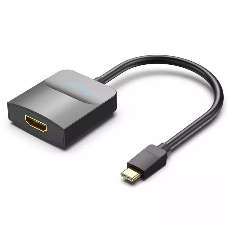 Vention USB Type-C to HDMI adapter TDCBB, 0.15 m, 3840×2160, Black, ABS