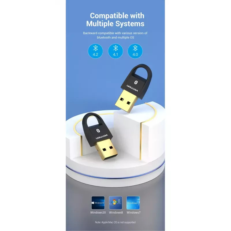 USB Bluetooth 5.0 Adapter Vention CDSB0 Black