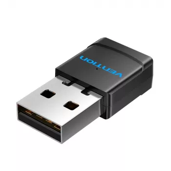 Vention USB Wi-Fi Dual Band Adapter 2.4G/5G Black Wireless USB 433 Mbit/s