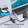 USB 2.0 Hub Vention 3-Port with 100M Ethernet Adapter, USB 2.0 Host, 4 Ports, Black