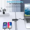 USB 2.0 Hub Vention 3-Port with 100M Ethernet Adapter, USB 2.0 Host, 4 Ports, Black