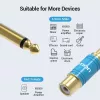 Audio adapter Vention VDD-C03 — 6.5mm (male) to RCA (female), gold-plated contacts, blue