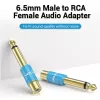 Audio adapter Vention VDD-C03 — 6.5mm (male) to RCA (female), gold-plated contacts, blue