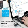 Vention 2-in-1 USB 3.2 Gen 1 (USB 3.0) Card Reader — SD & MicroSD, Black, Compact