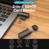 Vention 2-in-1 USB 3.0 A Card Reader SD+TF, USB 3.2 Gen 1, 5000 Mbit/s, Black