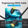 HDMI cable Vention 2 m, HDMI 2.0, 18 Gbit/s, 4K@60Hz, HDR, ARC, Ethernet, black