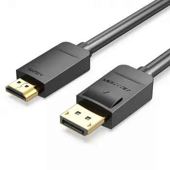 Vention DP to HDMI Cable 1.5M Black DisplayPort HDMI 1.5m
