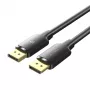 DisplayPort Male-to-Male Cable Vention 1.5 m, 4K HD, Black, 6 mm diameter