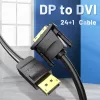 DisplayPort to DVI cable Vention HAFBH — DisplayPort to DVI, 1 m, black, 5.2 mm