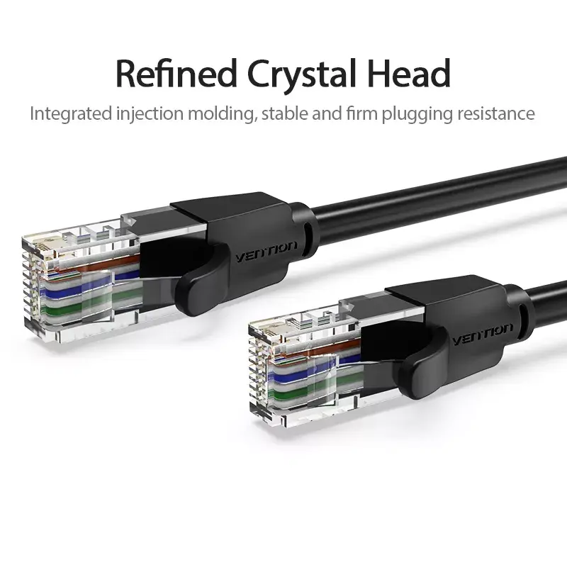 Vention Cat.6 UTP Patch Cable 0.5M Black RJ-45 1000 Mbit/s